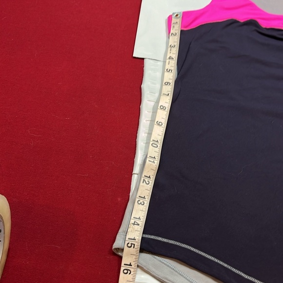 Lululemon First Base TANK TOP, bright Pink BLUE gray SOFT 18”pit to pit Medium M - Picture 5 of 10